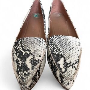 Madden Girl Snake Print Pointed Toe Flats Women's Size 8